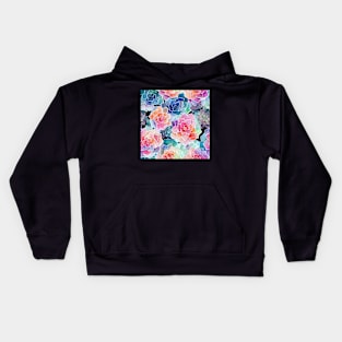 Watercolor succulent pattern Kids Hoodie